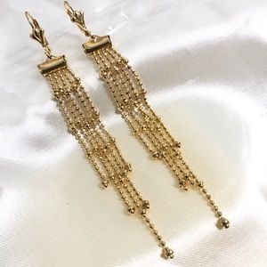 18k Gold Filled Long Earrings